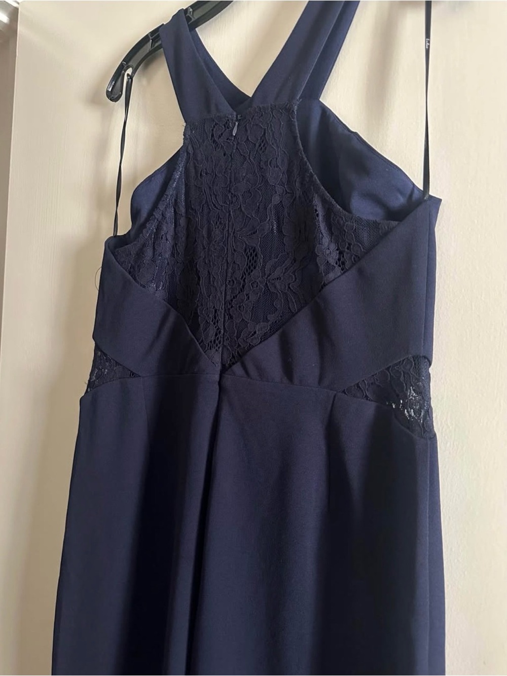 Lulus Navy Lace-Accent Women’s Jumpsuit - Picture 2 of 5